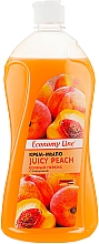 Kremowe mydło w płynie Soczysta brzoskwinia z gliceryną - Economy Line Juicy Peach Cream Soap — Zdjęcie N4