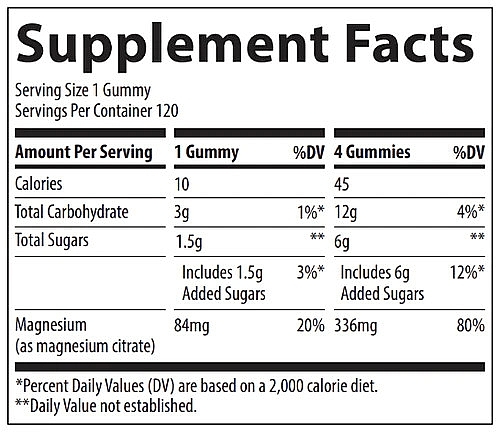 Suplement diety Magnez, żelki - Trace Minerals Magnesium Gummies Watermelon — Zdjęcie N2