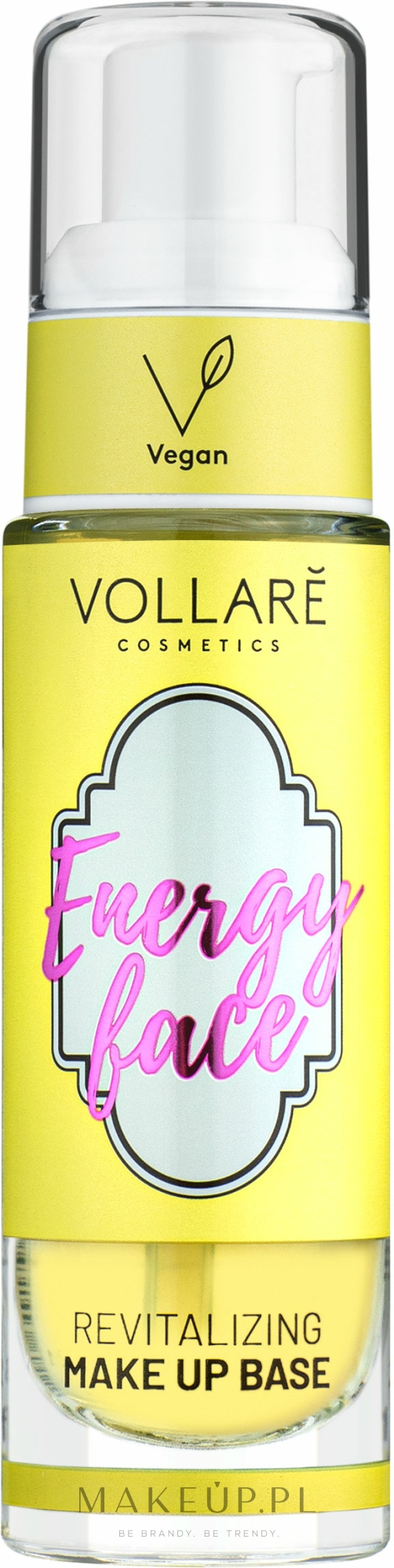 Baza pod makijaż - Vollare Vegan Energy Face Make-Up Base — Zdjęcie 30 ml