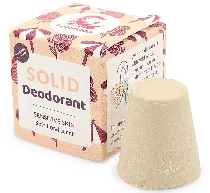 Dezodorant w kostce do skóry wrażliwej Kwiatowy zapach - Lamazuna Solid Deodorant Sensitive With Floral — Zdjęcie N1