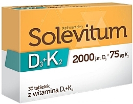Kup Witamina D3 2000 IU + K2 75 mg, tabletki - Aflofarm Solevitum D3 + K2