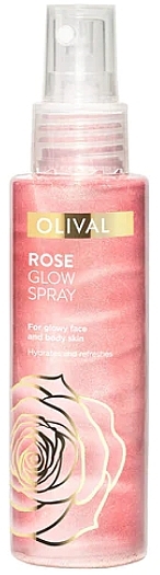 Spray rozświetlający do twarzy i ciała - Olival Rose Glow Spray — Zdjęcie N1