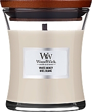PRZECENA! Świeca zapachowa w szkle - WoodWick Hourglass Candle White Honey * — Zdjęcie N1