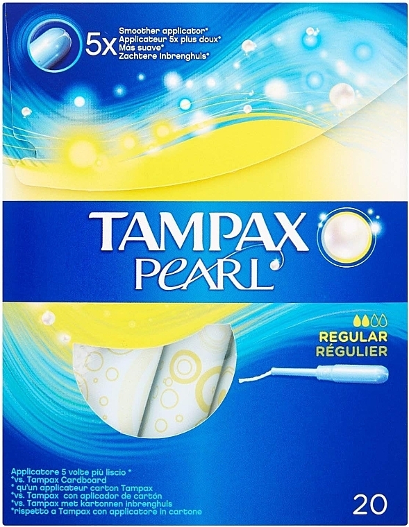 Tampony z aplikatorem, 20 sztuk - Tampax Pearl Regular — Zdjęcie N1