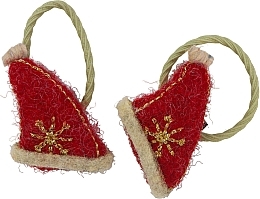 Świąteczne spinki do włosów Kapelusz Mikołaja, beżowe - Lolita Accessories — Zdjęcie N1