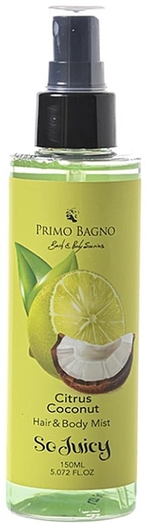 Mgiełka do włosów i ciała Cytrusy i kokos - Primo Bagno Citrus Coconut Hair & Body Mist — Zdjęcie N1