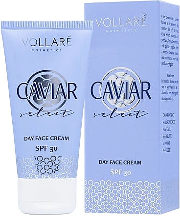 Odmładzający krem ​​na dzień z czarnym kawiorem - Vollare Cosmetics Caviar Extract Soothing Day Face Cream SPF 30 — Zdjęcie N1