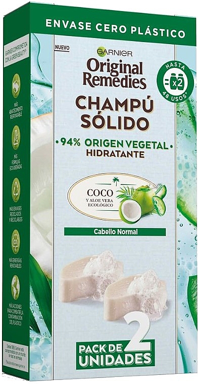 Szampon w kostce z kokosem i aloesem - Garnier Original Remedies Solid Shampoo — Zdjęcie N3