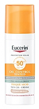 Żel-krem do opalania - Eucerin Gel Cream Oil Control Colour Medium Spf50+ — Zdjęcie N1