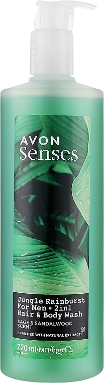 Żel do mycia ciała i włosów Jungle Rainburst - Avon Senses — Zdjęcie N5
