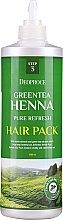 PRZECENA! Maska do włosów z zieloną herbatą i henną - Deoproce Green Tea Henna Pure Refresh Hair Pack * — Zdjęcie N2