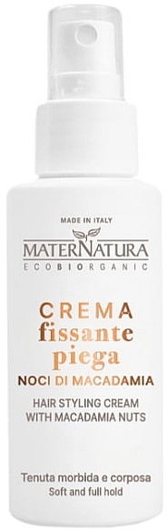 Krem do stylizacji włosów z orzechami makadamia - MaterNatura Styling Cream with Macadamia Nut — Zdjęcie N1