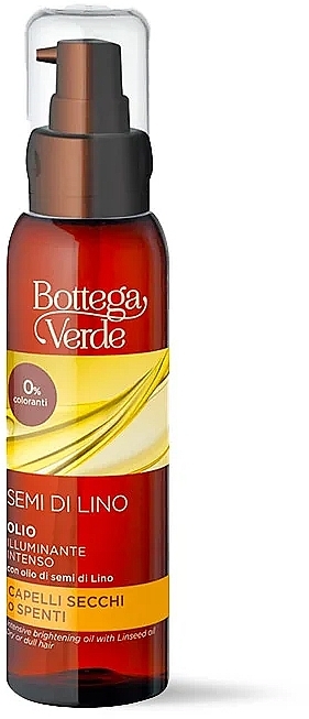 Olej lniany do włosów - Bottega Verde Intensive Brightening Oil  — Zdjęcie N1