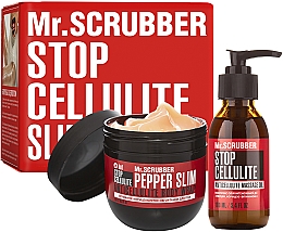 Kup Zestaw - Mr.Scrubber Stop Cellulite Massage Hot Pepper Slim (cr/hot/250g + oil/100ml)