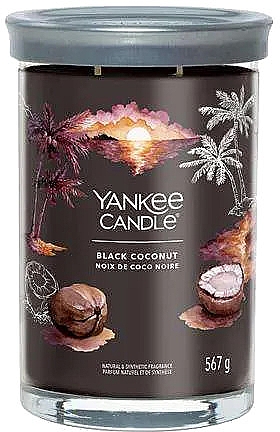 Świeca zapachowa na podstawce Black Coconut, 2 knoty - Yankee Candle Black Coconut Tumbler — Zdjęcie N1