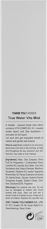 Mgiełka do twarzy - Thank You Farmer True Water Mist — Zdjęcie N3