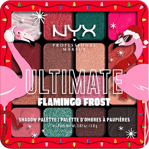 Paleta cieni do powiek, 16 odcieni - NYX Professional Makeup Ultimate Flamingo Frost Eyeshadow Palette  — Zdjęcie N1
