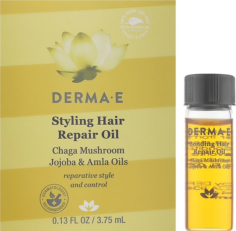 Olejek do stylizacji, regenerujący - Derma E Styling Hair Repair Oil (próbka) — Zdjęcie N1