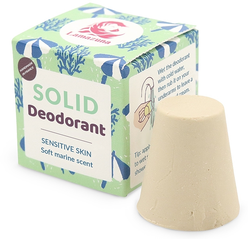 Dezodorant w kostce do skóry wrażliwej Morski zapach - Lamazuna Solid Deodorant Sensitive With Marine — Zdjęcie N1