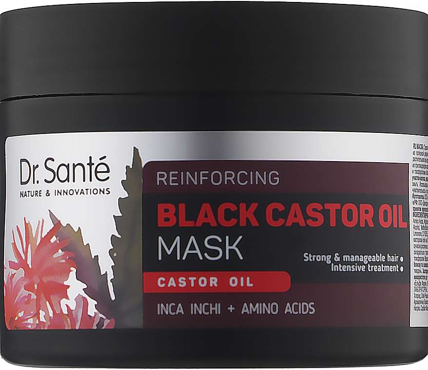 Maska do włosów - Dr Sante Black Castor Oil Mask