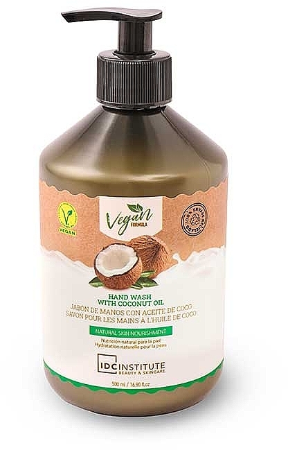 Mydło w płynie Kokos - IDC Institute Hand Soap Vegan Formula Coconut Oil  — Zdjęcie N1