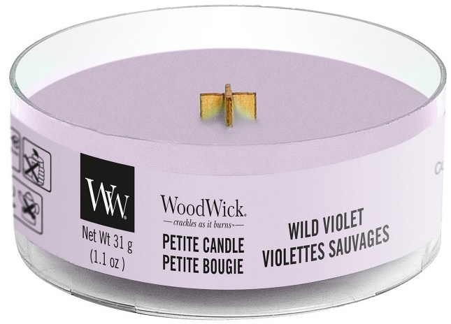 Świeca zapachowa w szkle - Woodwick Petite Candle Wild Violet  — фото N1