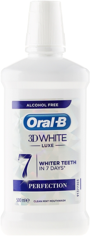 Wybielający płyn do płukania jamy ustnej - Oral-B 3D White Luxe Perfection