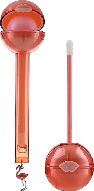 Nawilżający balsam do ust i błyszczyk 2 w 1 - Glossy Pops Novelty Lip Balm & Lip Gloss Duo — Zdjęcie N1