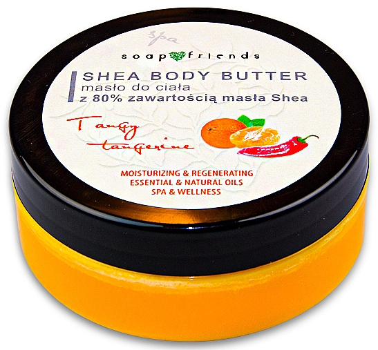 Energetyzujące masło do ciała z 80% masłem shea - Soap&Friends Tangy Tangerine — Zdjęcie N1