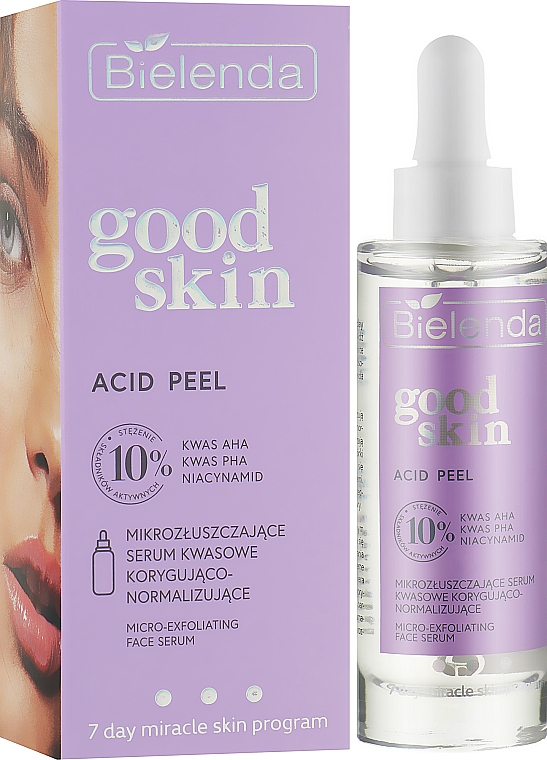 Korygujące i normalizujące mikro-złuszczające serum do twarzy z kwasami - Bielenda Good Skin Acid Micro-Exfoliating Face Serum — Zdjęcie N2