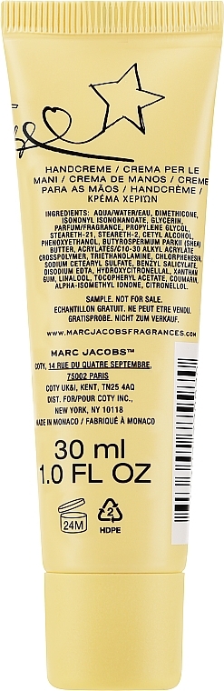 PREZENT! Krem do rąk - Marc Jacobs Intense Hand Creme Inhaltsstoffe & Erfahrungen — Zdjęcie N2