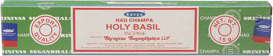 Kadzidło Święta bazylia - Satya Holy Basil Incense — Zdjęcie N1