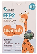 Kup Maska ochronna Żyrafa, 10 sztuk. - BioGram Child Face Mask FFP2