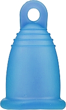 Kup Kubeczek menstruacyjny, rozmiar S, niebieski - MeLuna Soft Shorty Menstrual Cup 