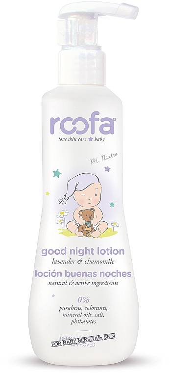 Wieczorny balsam do ciała dla niemowląt Lawenda i rumianek - Roofa Good Night Lotion — Zdjęcie N1