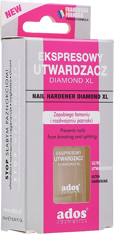 Ekspresowy utwardzacz do paznokci - Ados Nail Hardemer Diamond XL — Zdjęcie N1