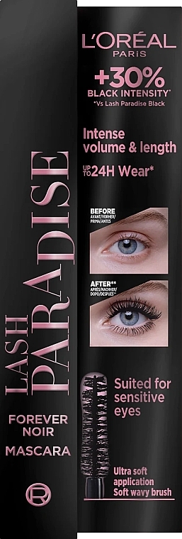 Tusz do rzęs - L'Oreal Paris Lash Paradise Forever Noir Mascara — Zdjęcie N2