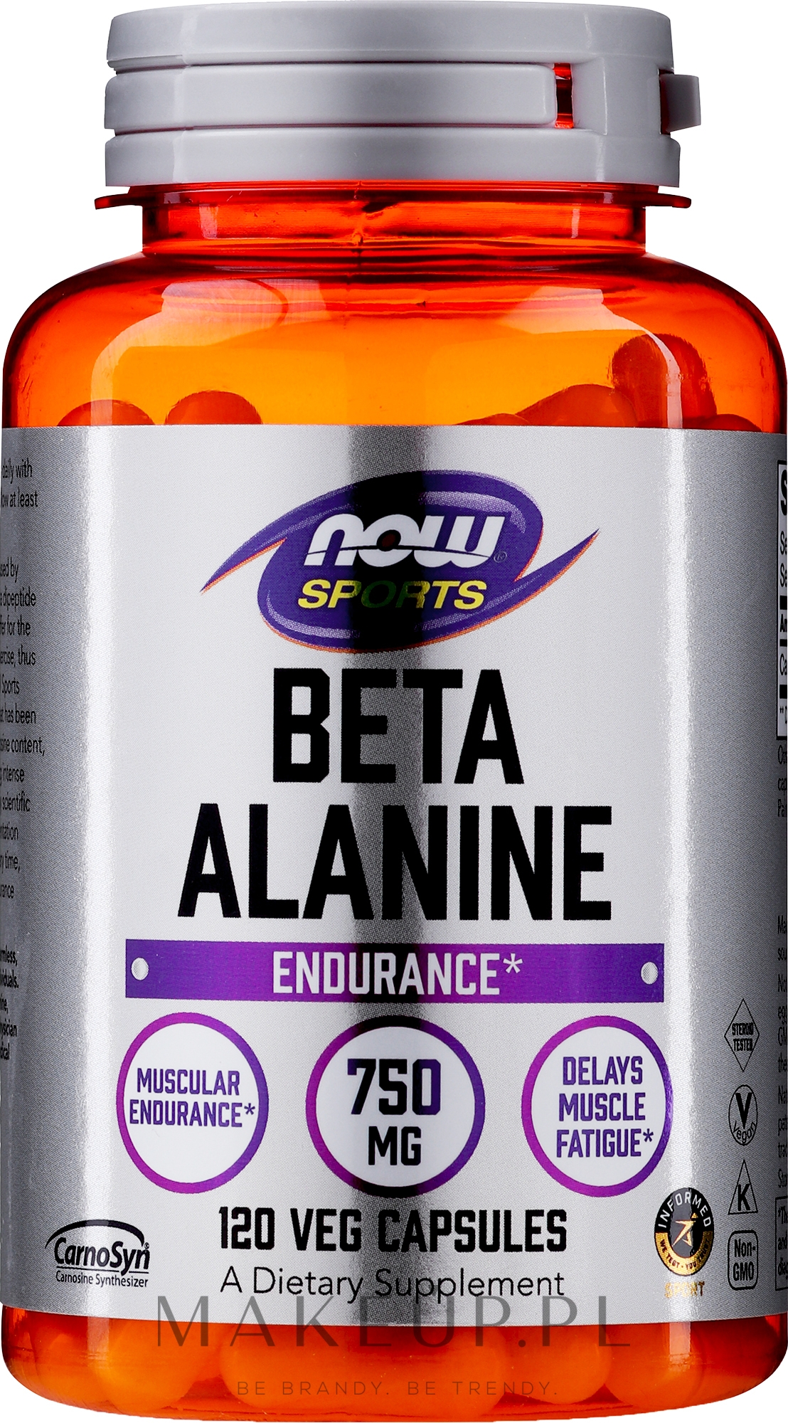Beta-alanina w kapsułkach - Now Foods Beta-Alanine Sports — Zdjęcie 120 szt.