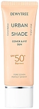 Kup Filtr przeciwsłoneczny, wyrównujący koloryt skóry - Dewytree Urban Shade Cover And Fit Sun SPF50+ PA++++