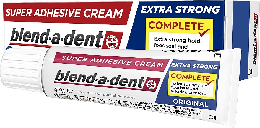 Krem do mocowania protez - Blend-A-Dent Super Adhesive Cream Original Complete  — Zdjęcie N5
