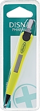 Metalowy pilnik do skórek z obcinaczem, 12,5 cm, zielony - Disna Pharm — Zdjęcie N1