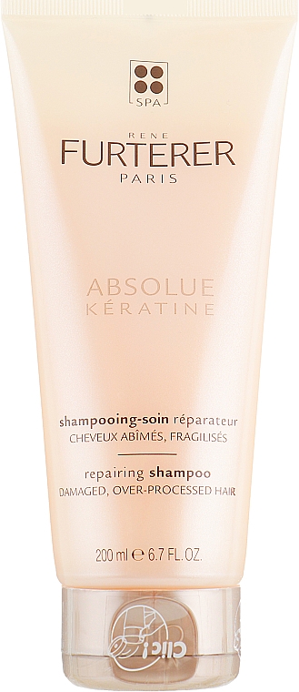 Naprawczy szampon do włosów zniszczonych - Rene Furterer Absolue Kératine Repairing Shampoo — Zdjęcie N4