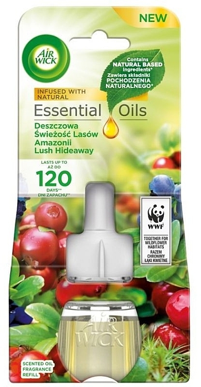 Wymienny wkład do odświeżacza powietrza Deszczowa świeżość amazońskiego lasu - Air Wick Essential Oils Electric Rainforest Freshness Amazonian — Zdjęcie N1