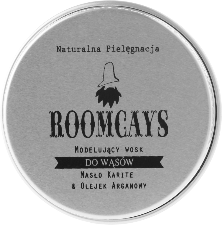 Modelujący wosk do wąsów Masło karite i olej arganowy - Roomcays — Zdjęcie N2