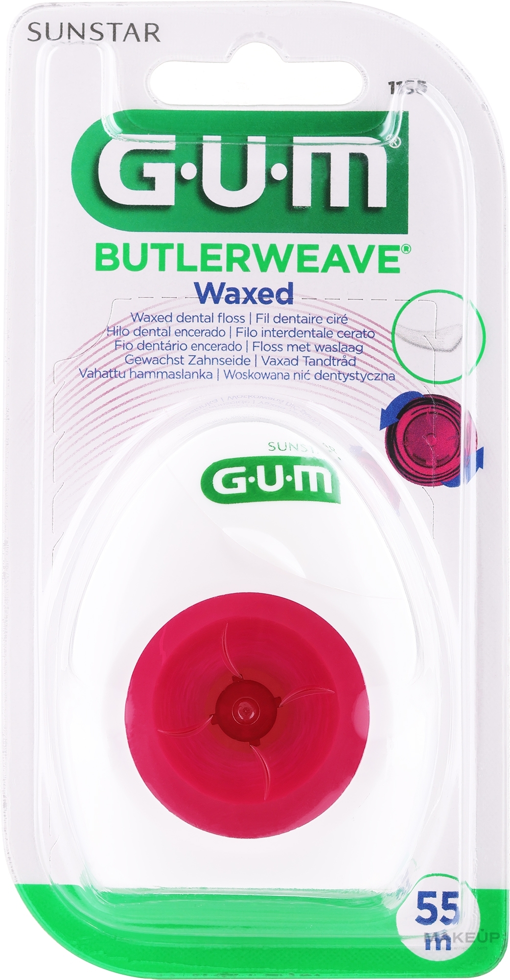 Nić dentystyczna, woskowana, 55 m - Sunstar Gum Butlerweave Mint Waxed — Zdjęcie 55 m