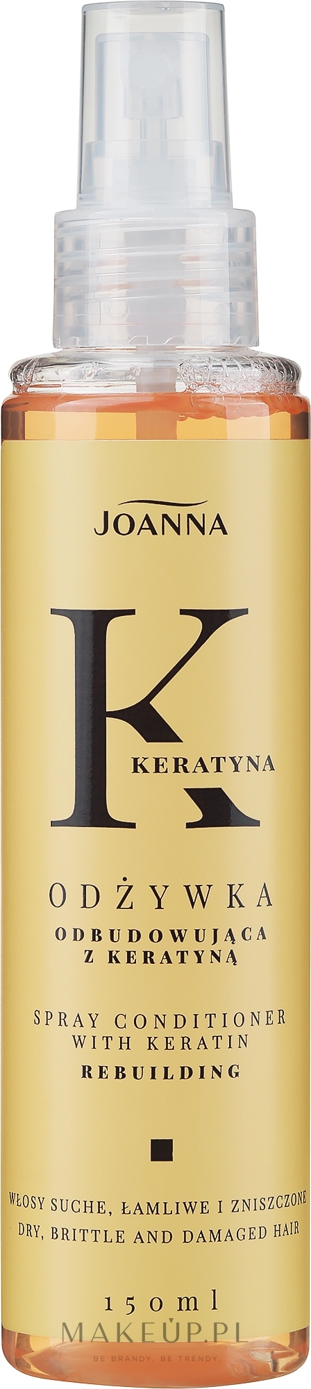 Rewitalizująca odżywka w sprayu do włosów z keratyną - Joanna Keratin Hair Spray — Zdjęcie 150 ml