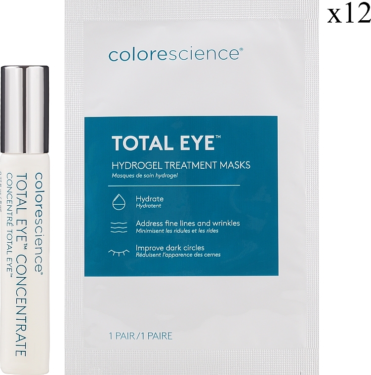 Zestaw do oczu - Colorescience Total Eye Concentrate Kit (conc/8ml + patches/12pcs) — Zdjęcie N2