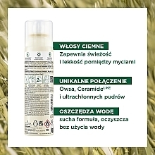 Suchy szampon z płatkami owsianymi i ceramidami do ciemnych włosów - Klorane Dry Shampoo Ultra-Gentle With Oat&Ceramide Dark Hair — Zdjęcie N3