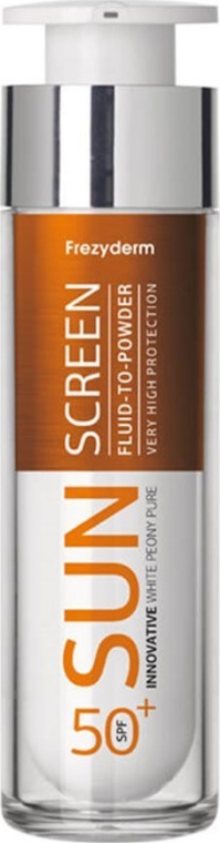 Przeciwsłoneczny fluid matujący do twarzy - Frezyderm Sun Screen Vitamin D Like Skin Benefits Fluid to Powder SPF50+ — Zdjęcie N1