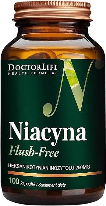 PRZECENA! Suplement diety Niacyna - Doctor Life Niacyna Flush-Free 250 mg * — Zdjęcie N1